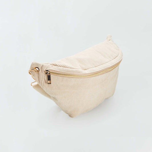 Sac banane en velours c tel  Beige