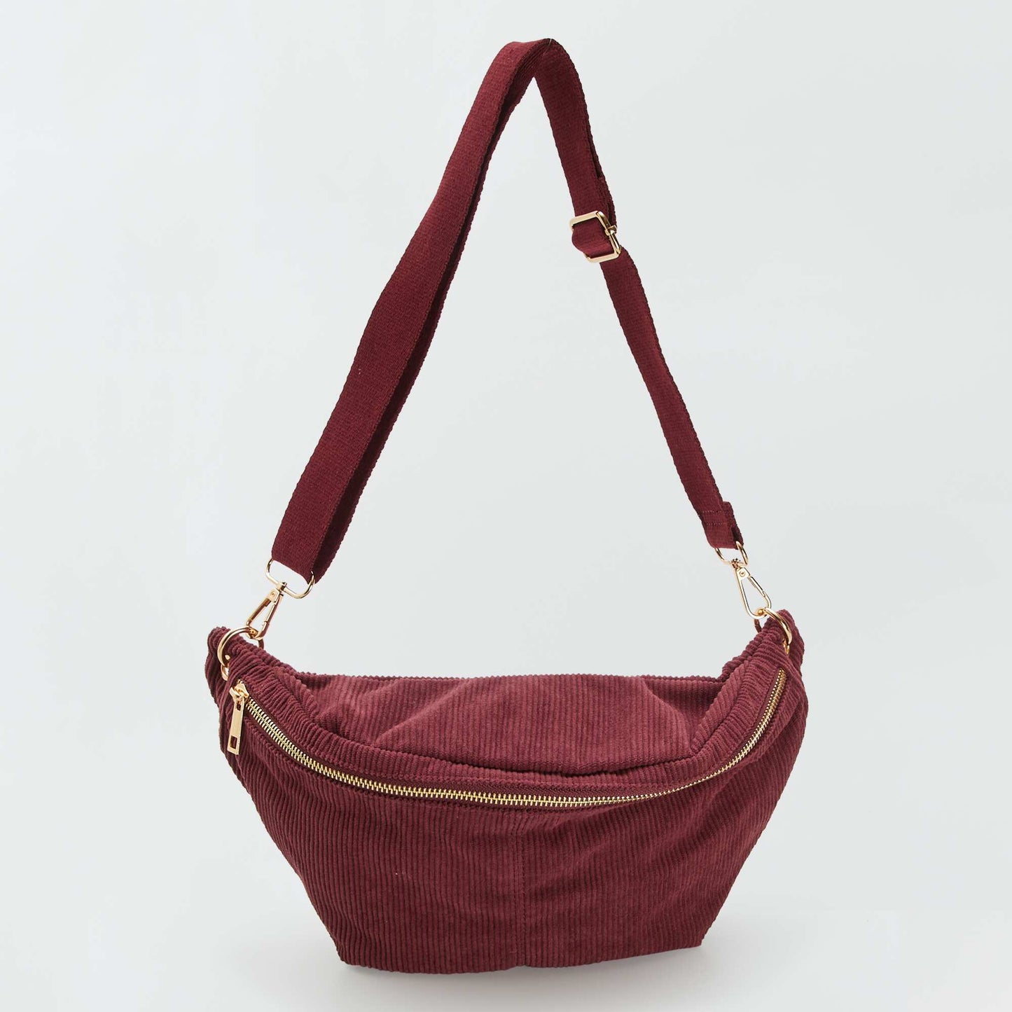 Sac banane en velours c tel  Bordeaux