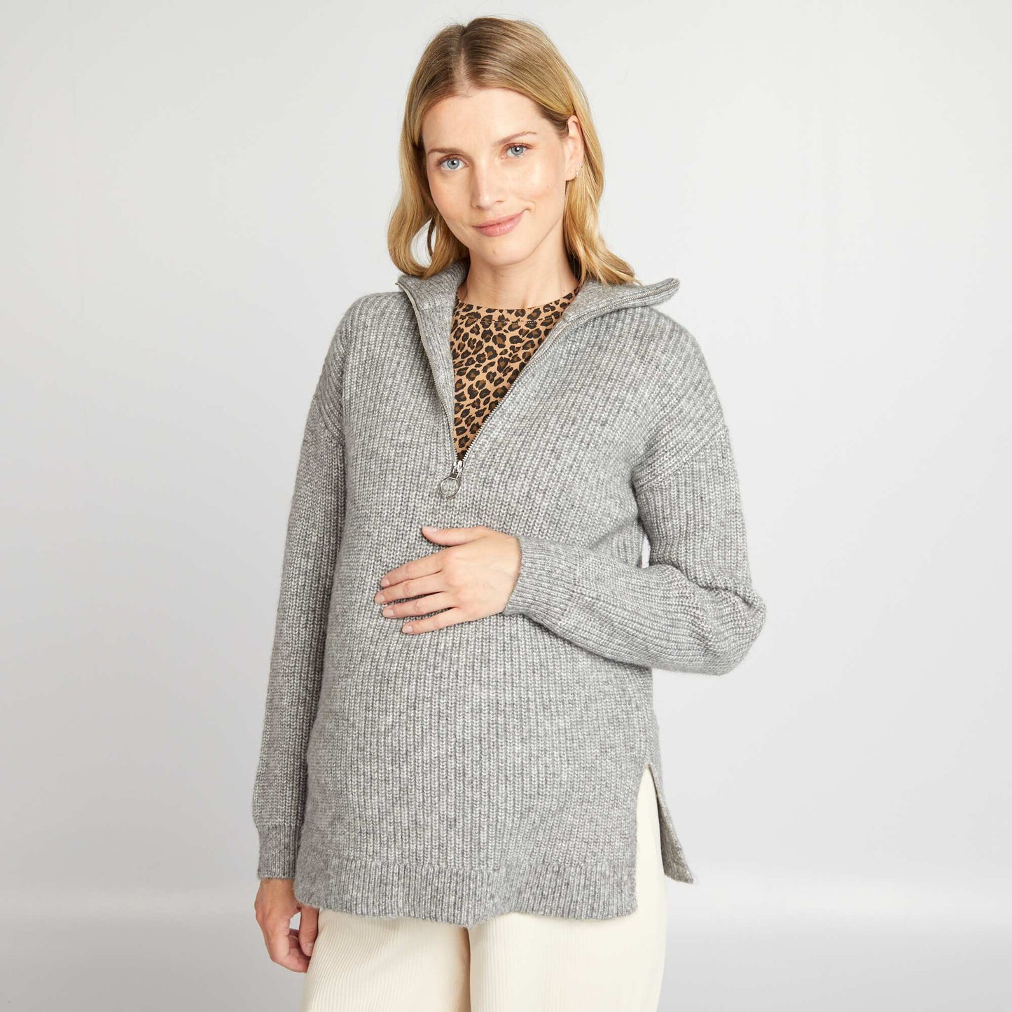 Pull camionneur grossesse Gris