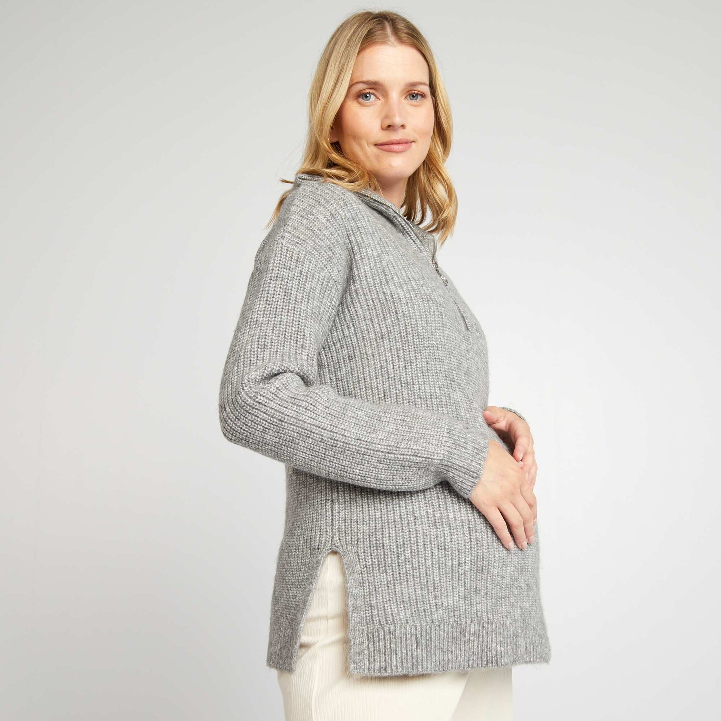 Pull camionneur grossesse Gris