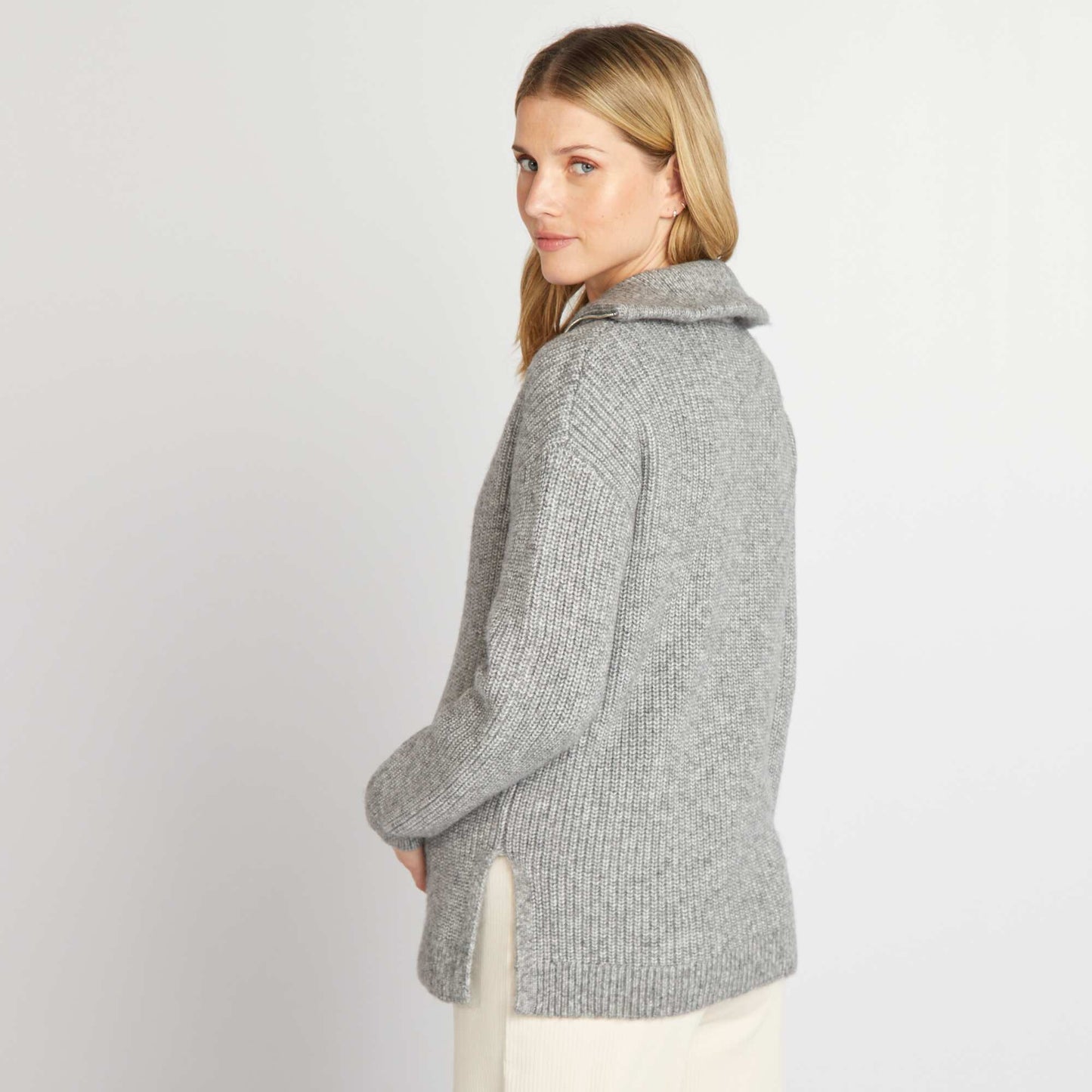 Pull camionneur grossesse Gris