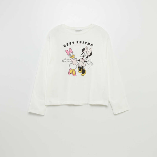 T-shirt 'Minnie' 'Disney' manches longues Blanc