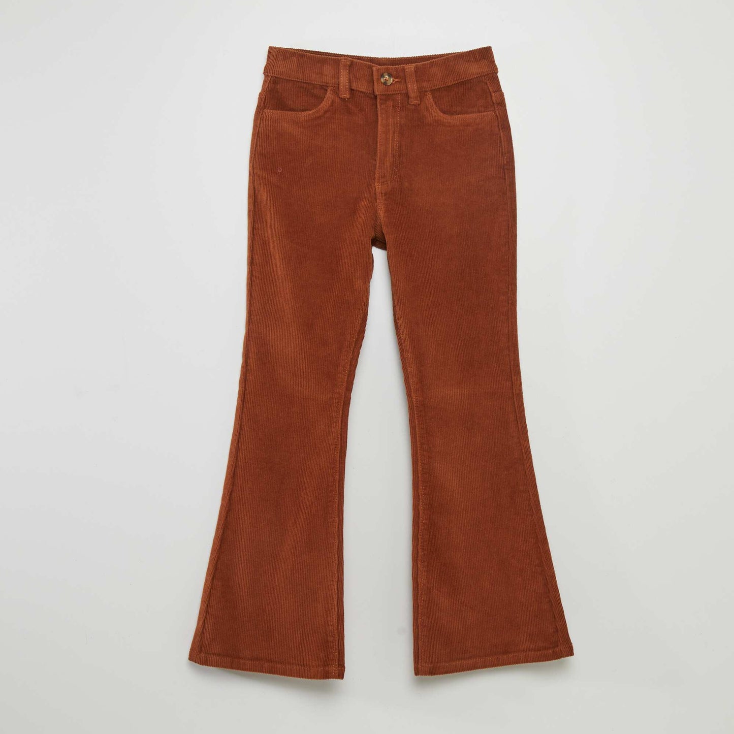 Pantalon en velours côtelé Marron