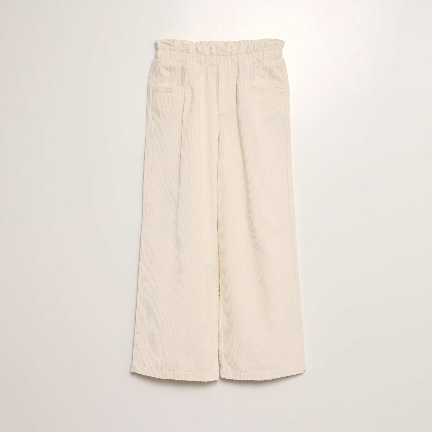 Pantalon en velours c tel  Blanc