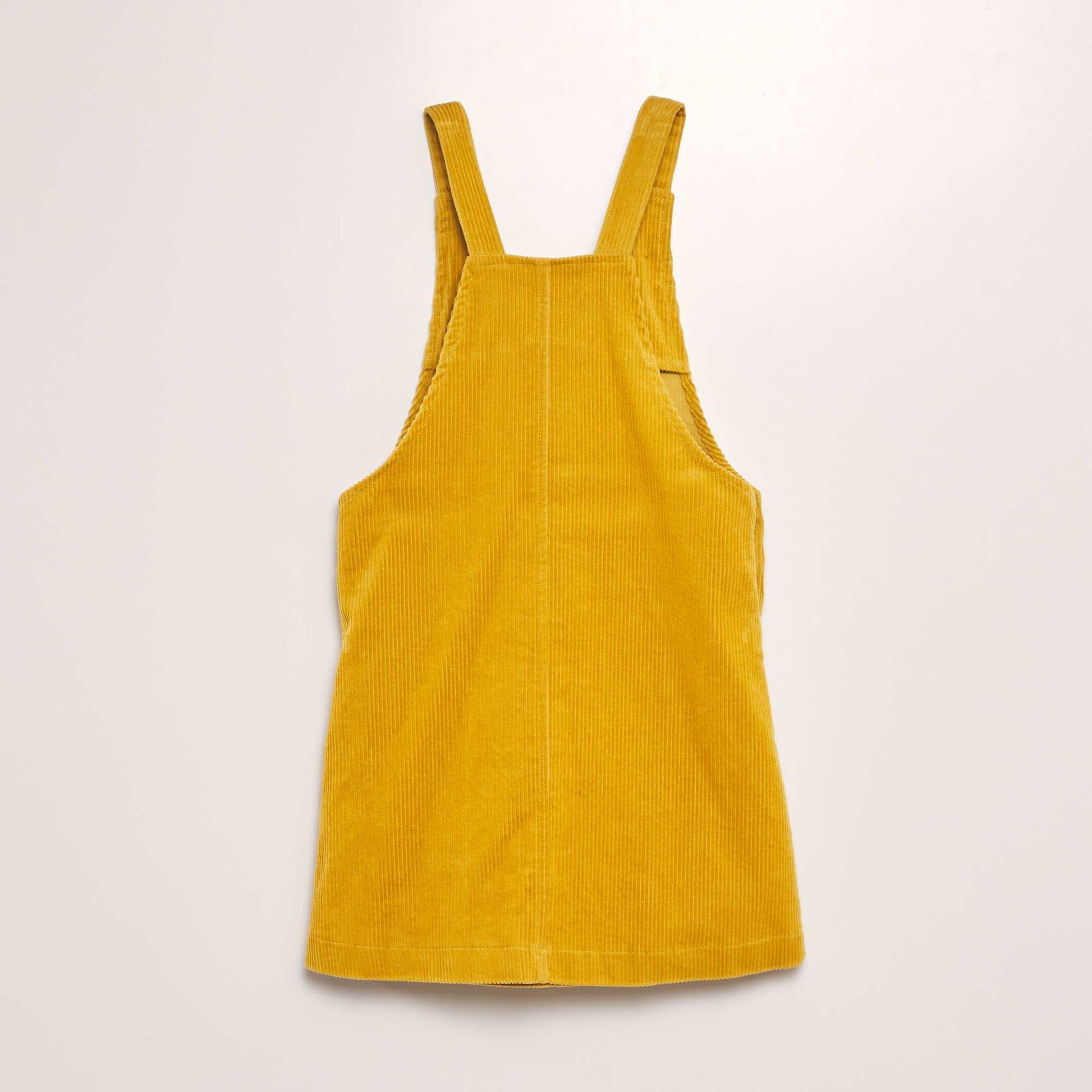 Robe salopette en velours Jaune