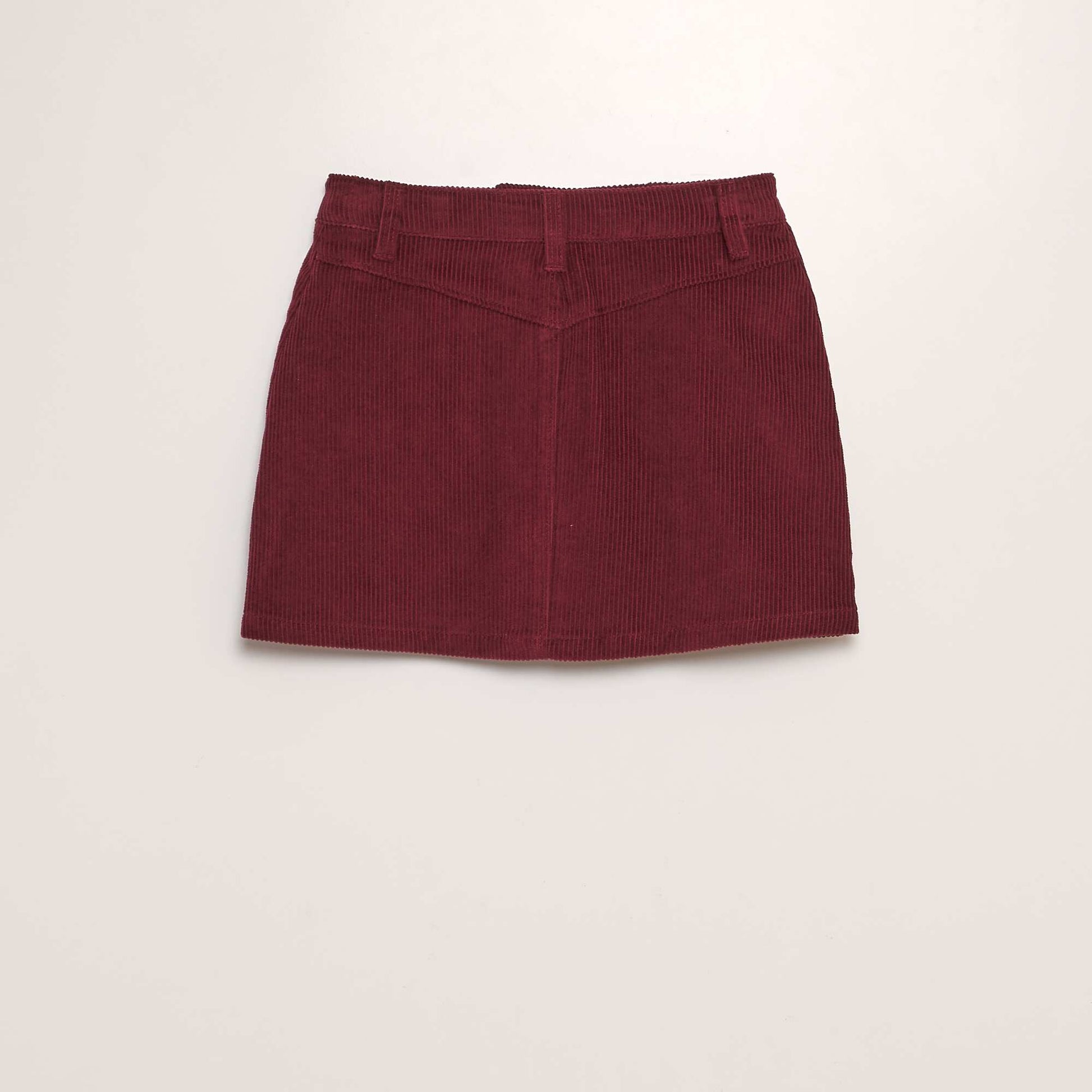 Jupe droite c tel avec boutons Rouge