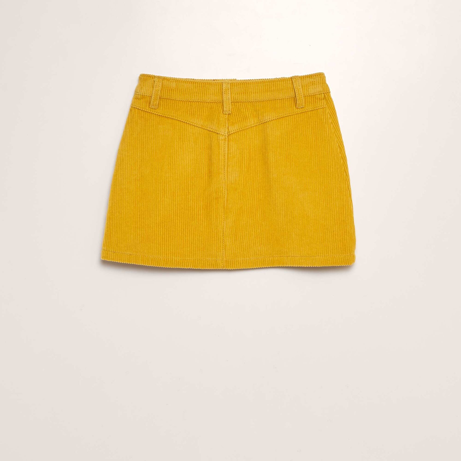 Jupe droite c tel avec boutons Jaune