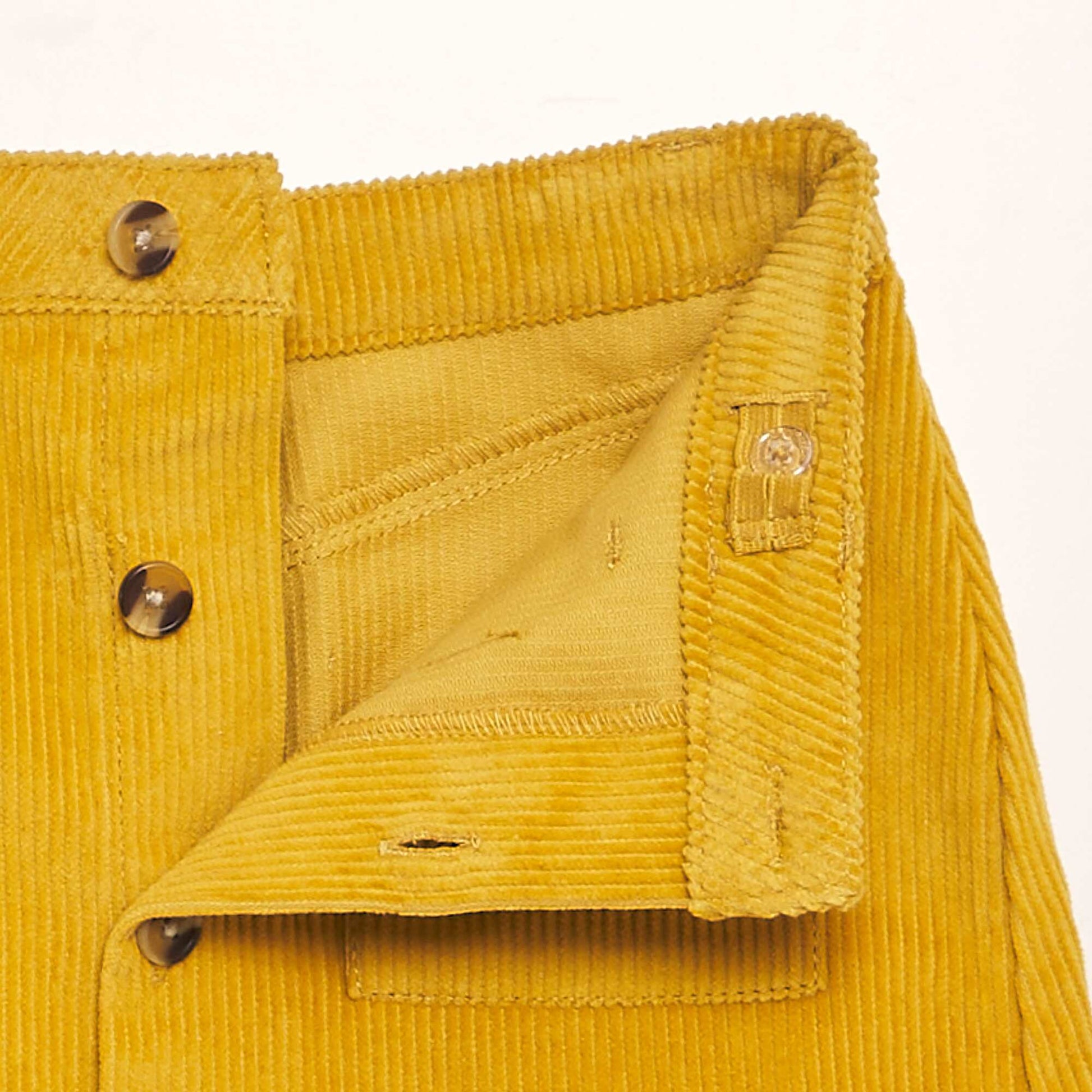 Jupe droite c tel avec boutons Jaune