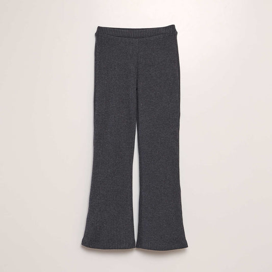 Pantalon côtelé flare/bootcut Gris foncé