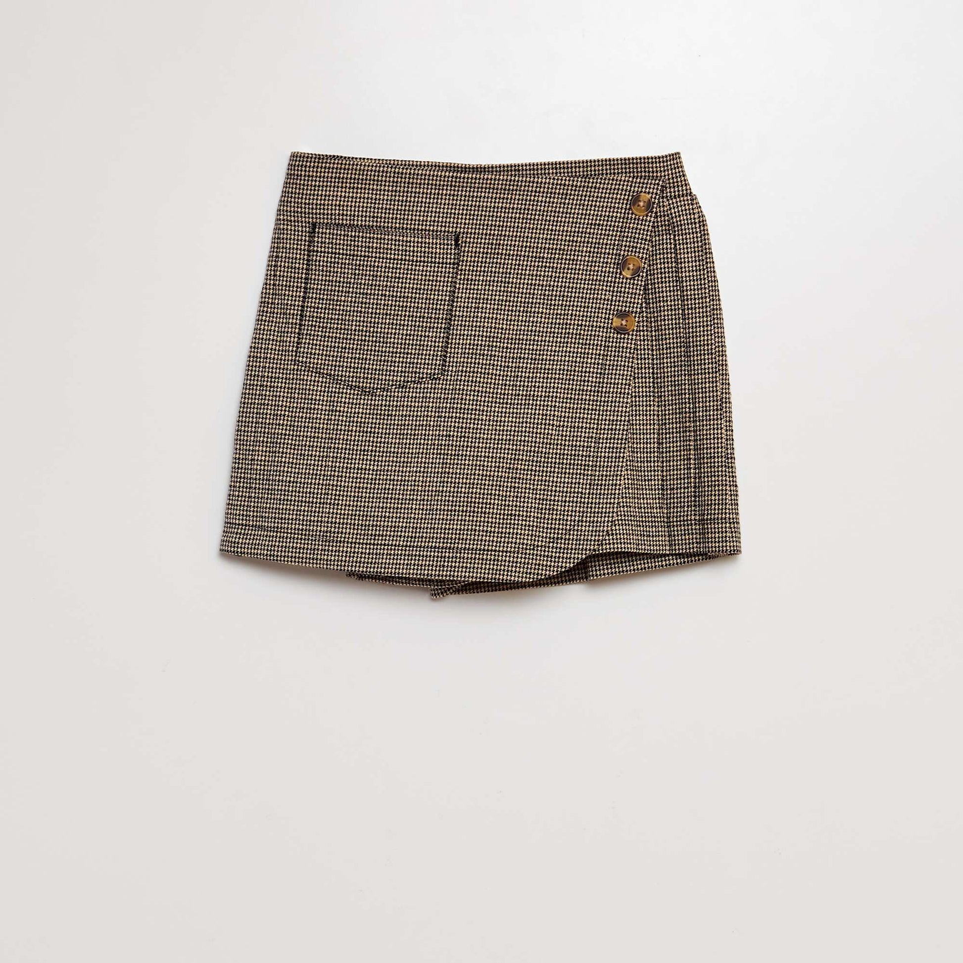 Jupe-short carreaux Noir