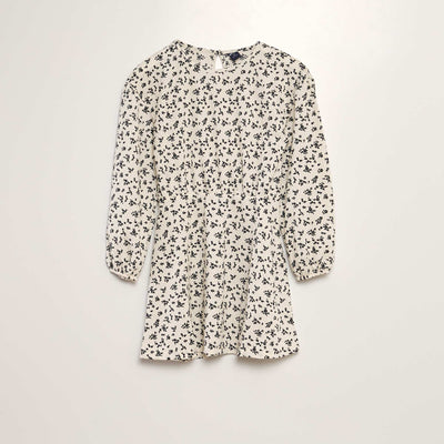 Robe vas e avec imprim fleuri Beige