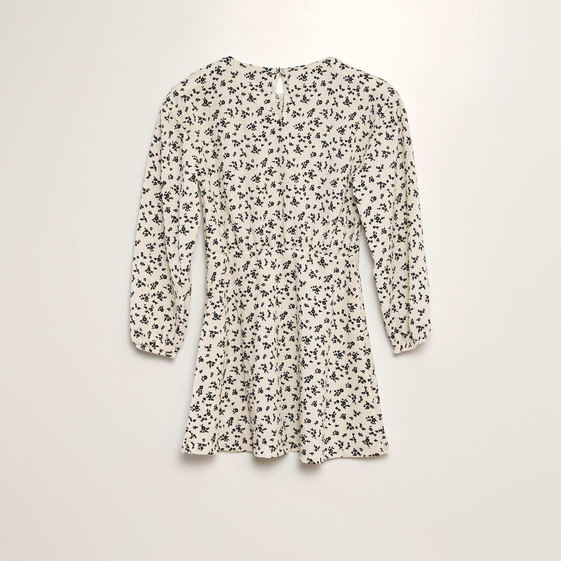 Robe vas e avec imprim fleuri Beige
