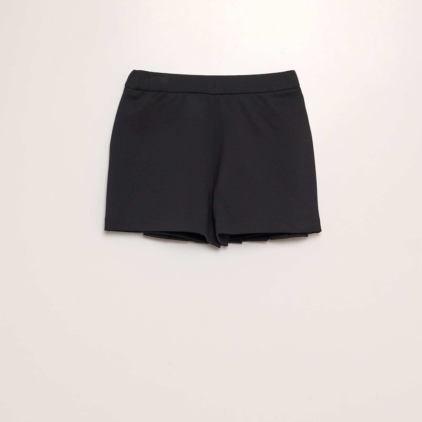 Jupe short pliss e en jersey noir