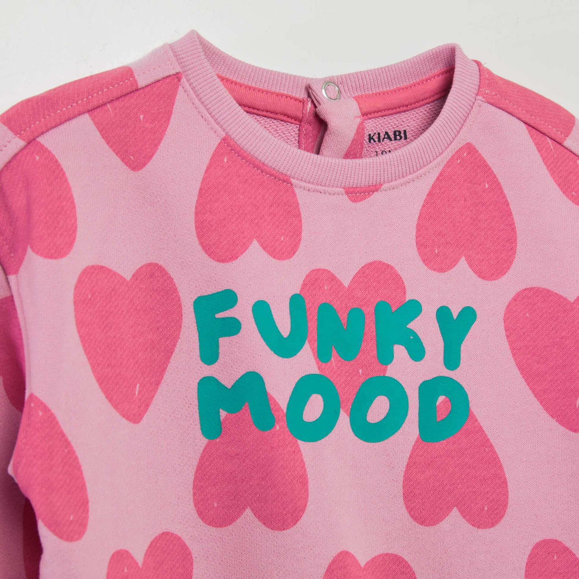 Sweat en molleton imprim - Grafik Edition Rose
