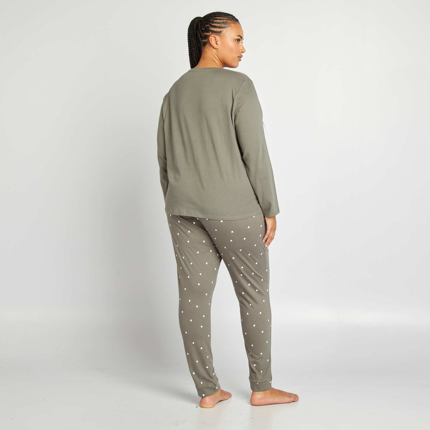 Ensemble de pyjama en jersey Kaki