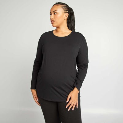 T-shirt d'allaitement en jersey NOIR