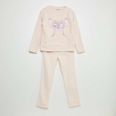 Ensemble pyjama en polaire 'Stitch' - 2 pi ces Rose