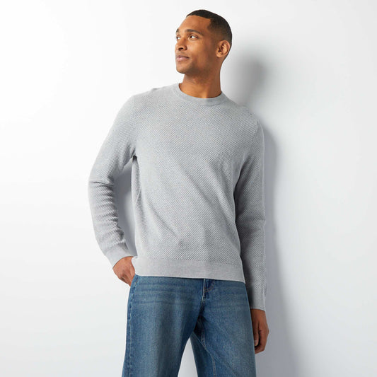 Pull en maille fantaisie Gris