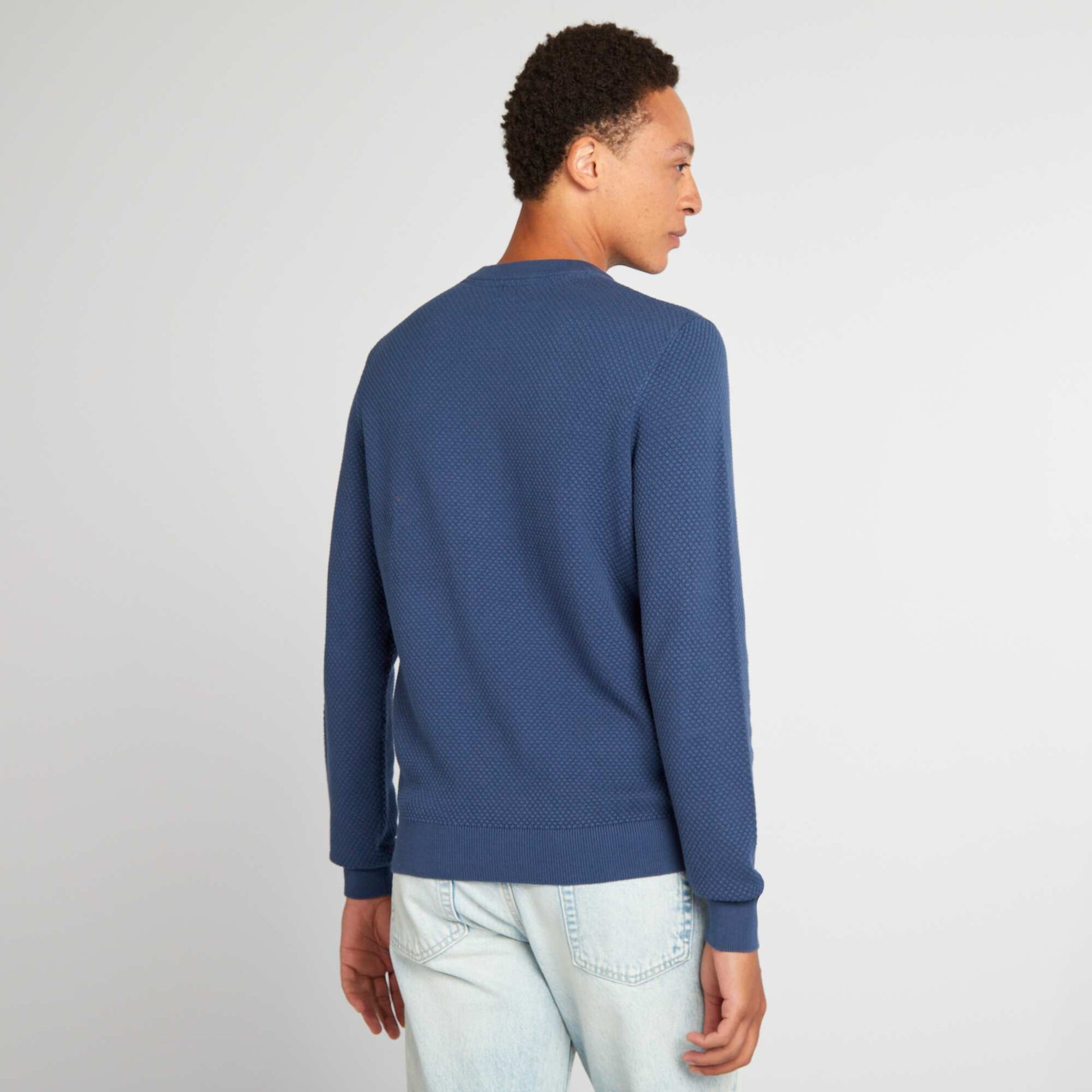 Pull en maille fantaisie Bleu