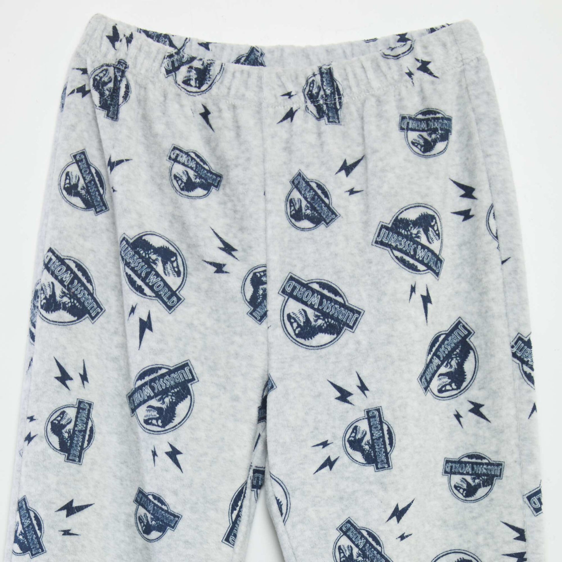 Pyjama en velours 'Jurassic World' - 2 pi ces Gris