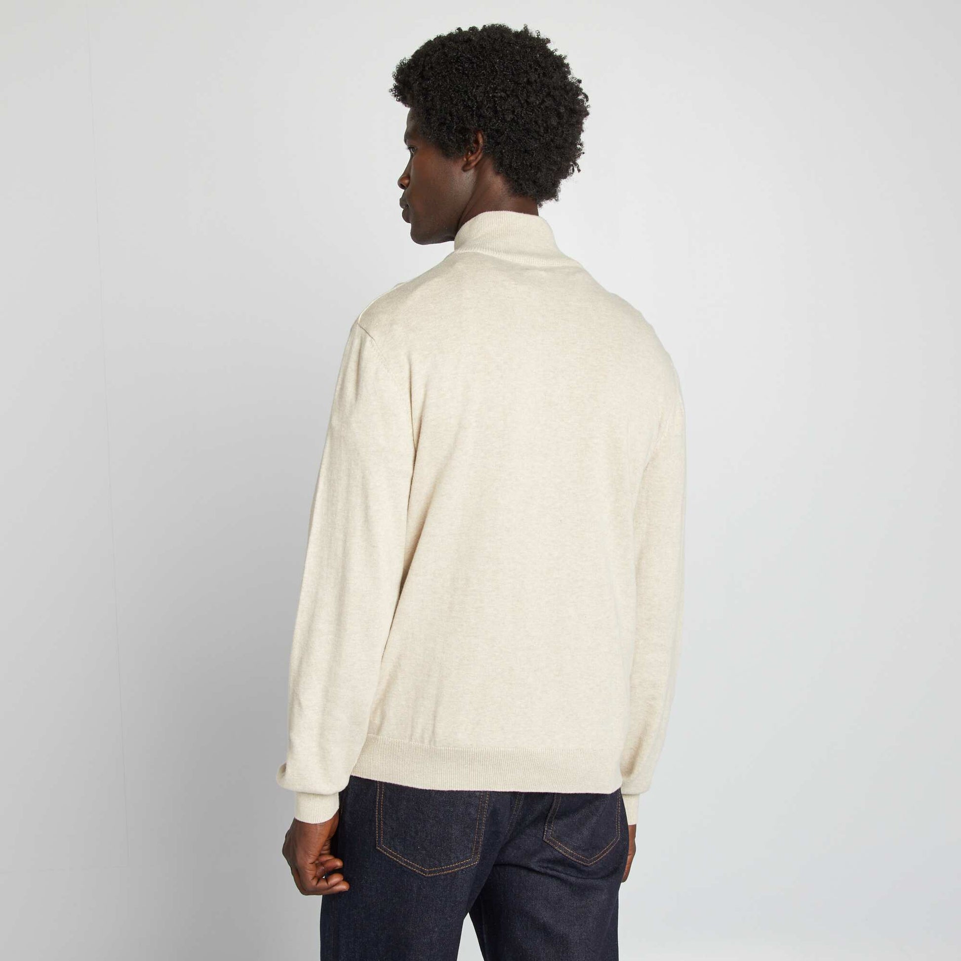 Pull col camionneur Beige
