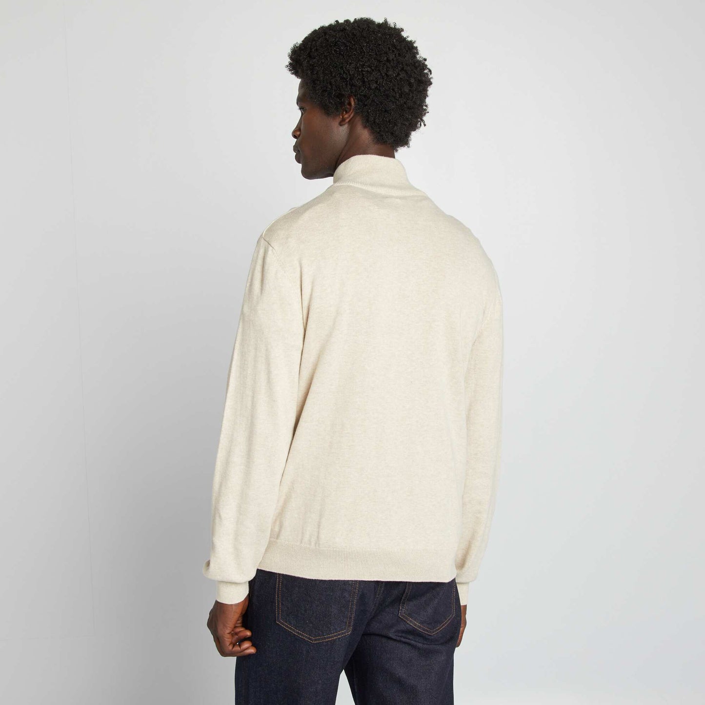 Pull col camionneur Beige