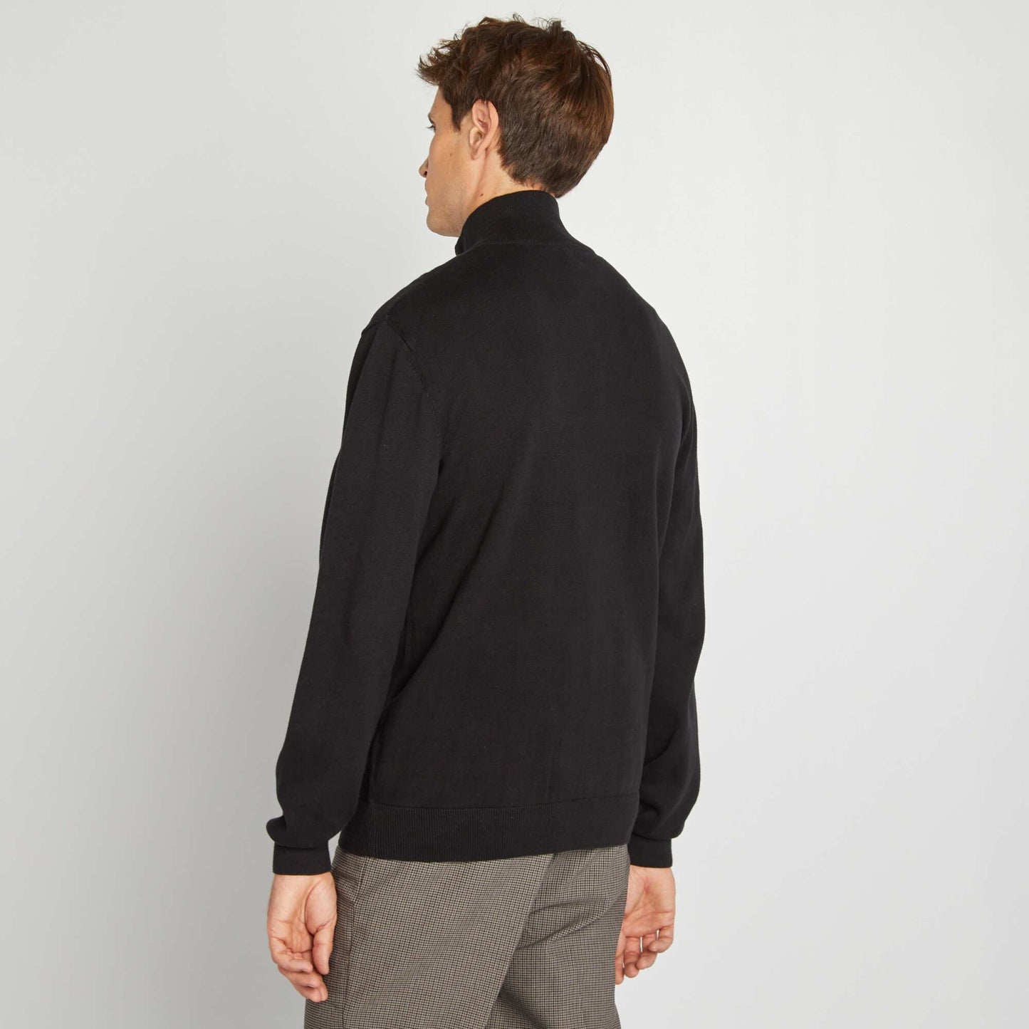 Pull col camionneur noir