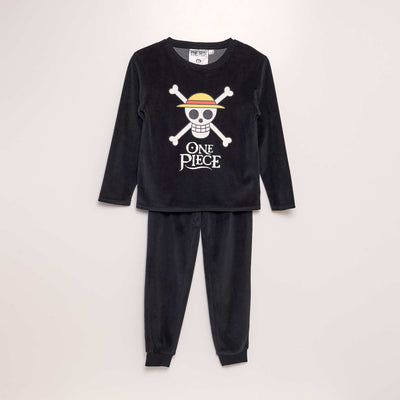 Pyjama en micropolaire 'One Piece' - 2 pi ces Gris