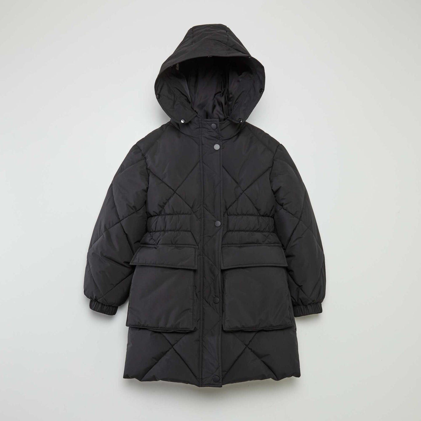 Doudoune longue doubl e polaire noir