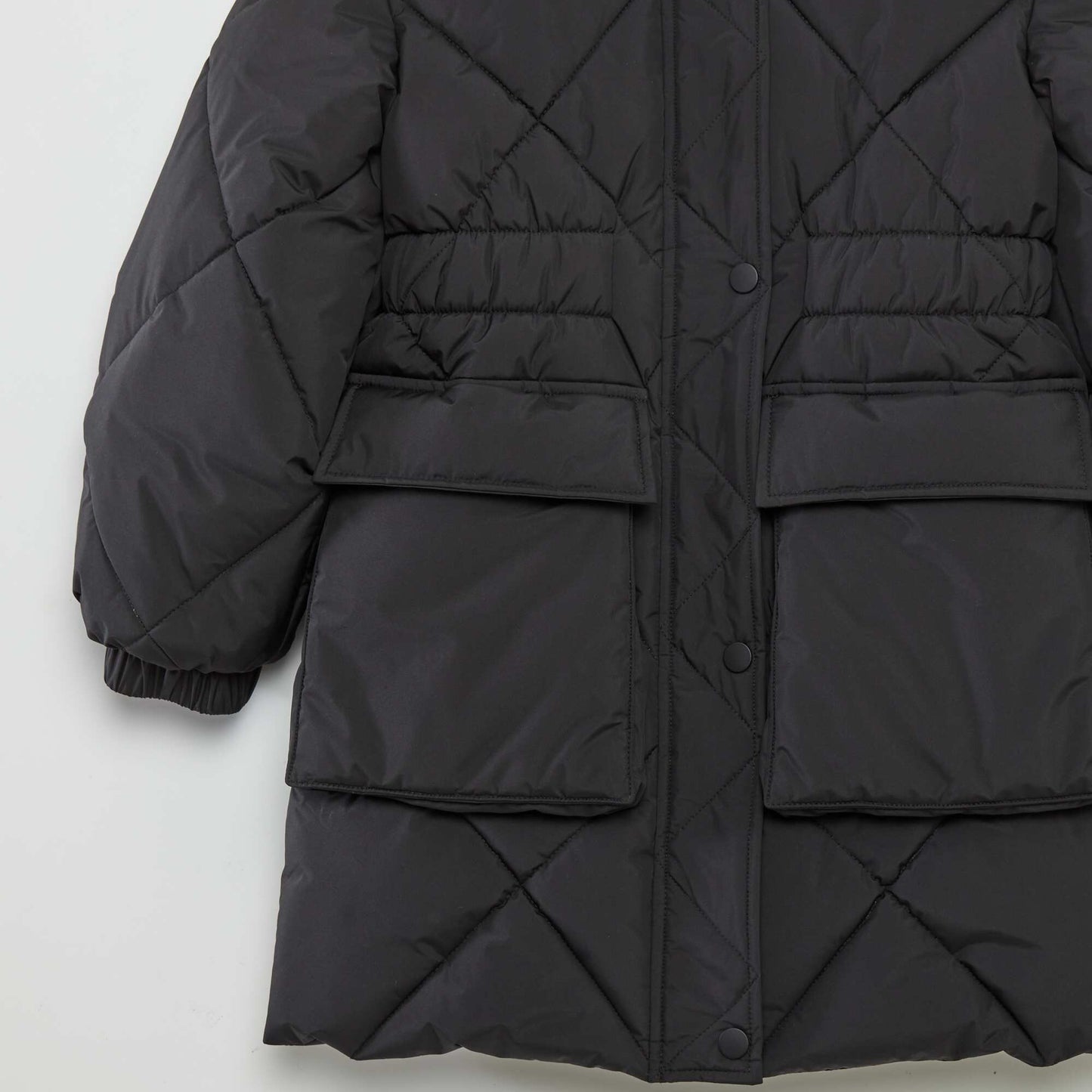 Doudoune longue doubl e polaire noir
