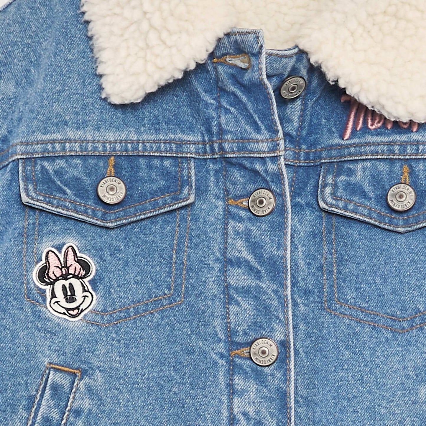 Veste en jean et sherpa 'Minnie' Bleu