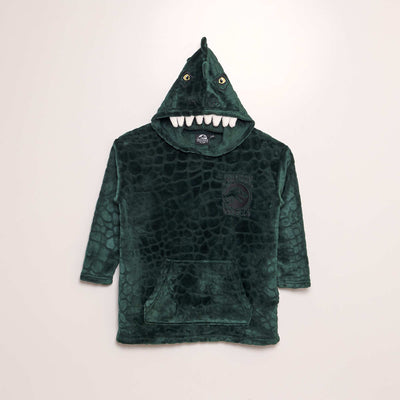 Sweat capuche en polaire 'Jurassic World' Vert