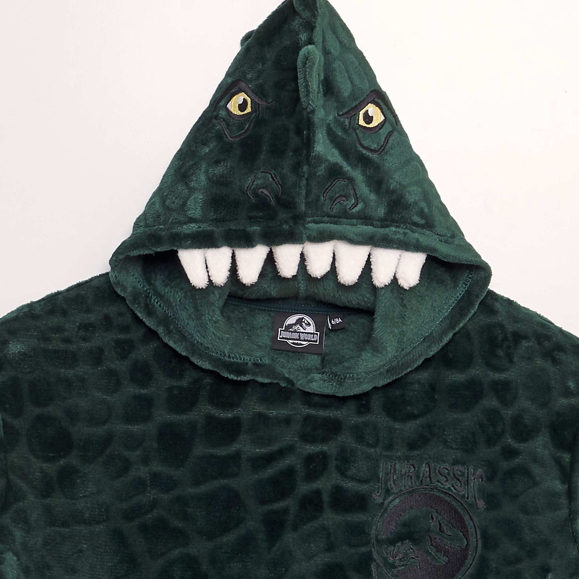 Sweat capuche en polaire 'Jurassic World' Vert