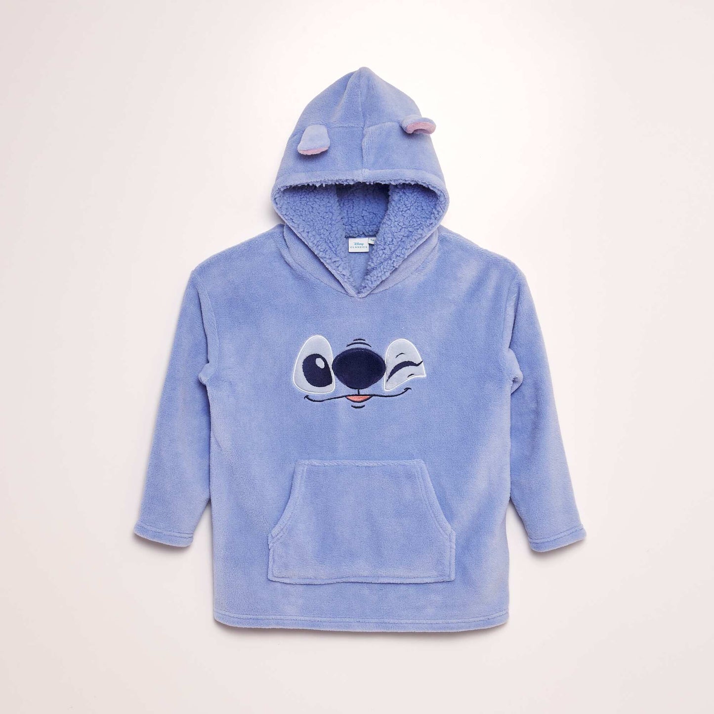 Sweat capuche en polaire 'Stitch' Bleu