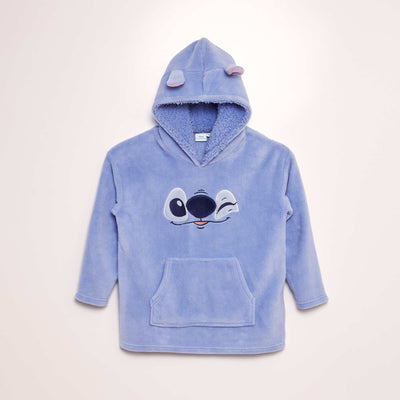 Sweat capuche en polaire 'Stitch' Bleu