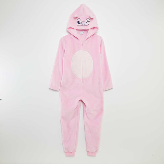 Combinaison de nuit en polaire 'Stitch' Rose