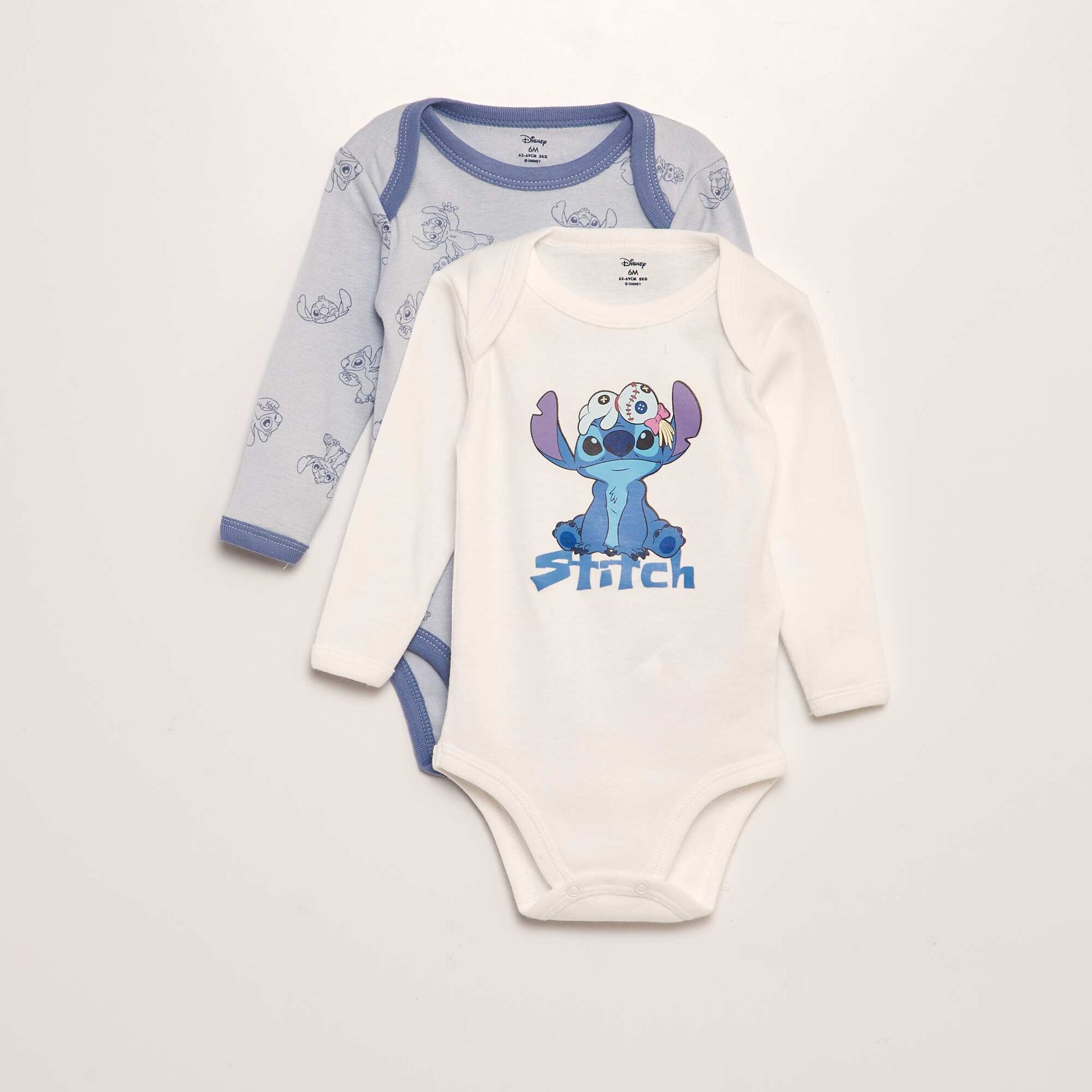 Bodies 'Stitch' en jersey - lot de 2 Bleu