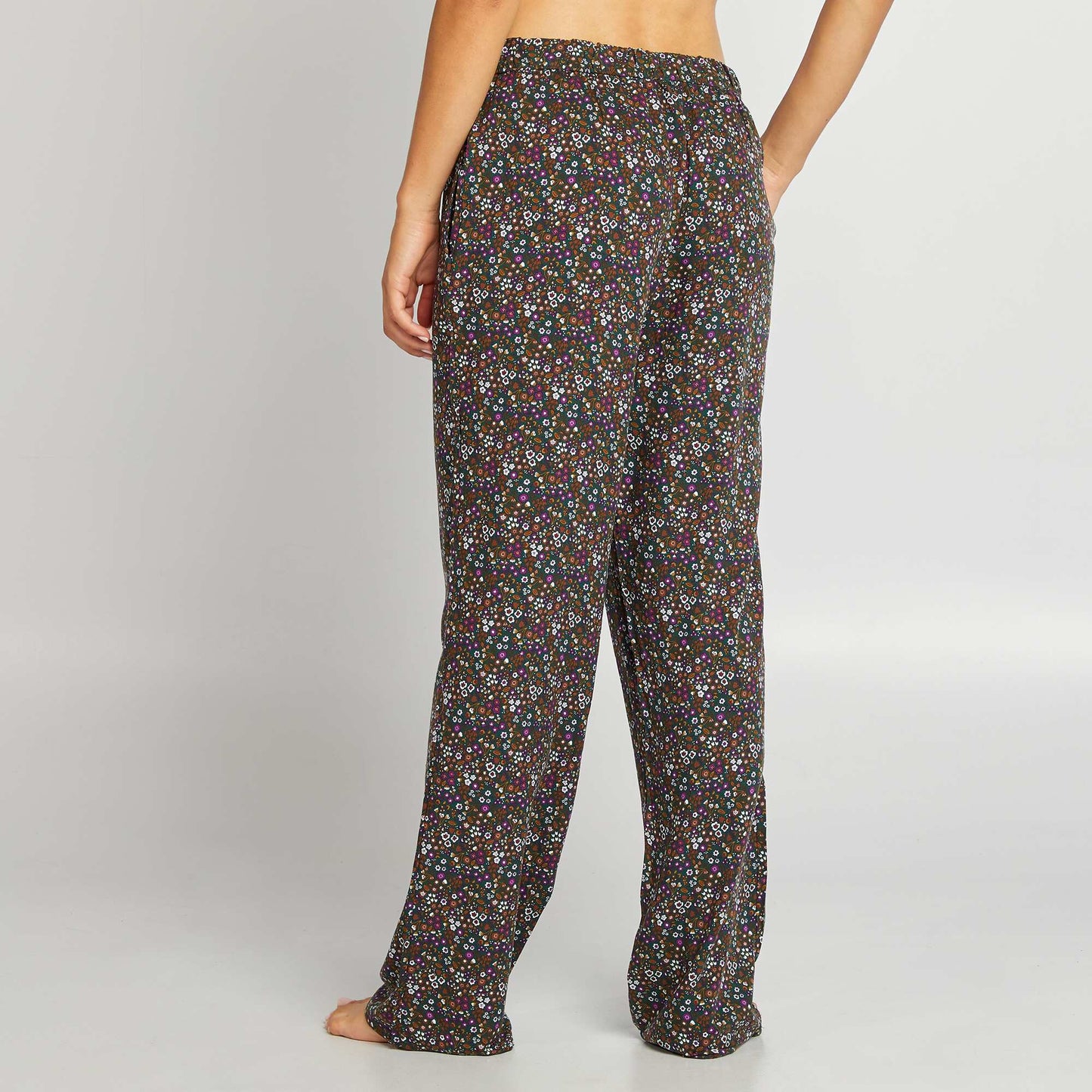 Pantalon de pyjama fleuri Vert