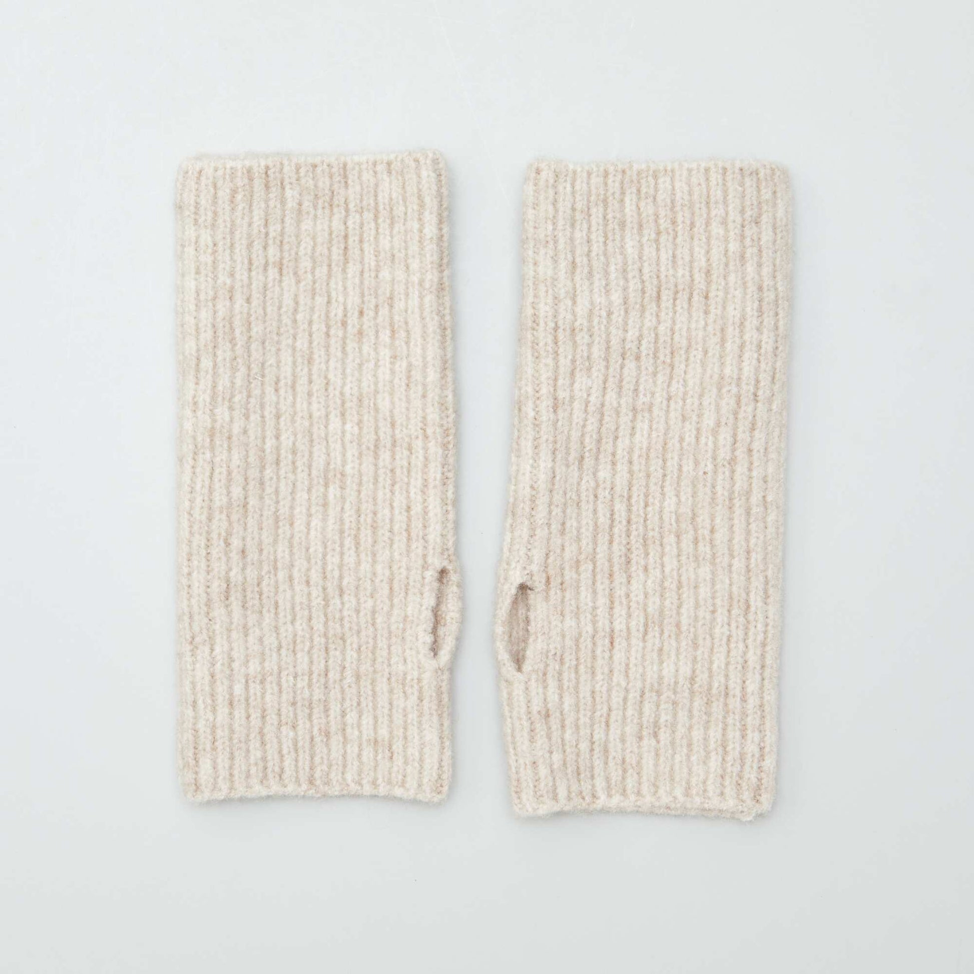 Mitaines en maille c tel es Beige