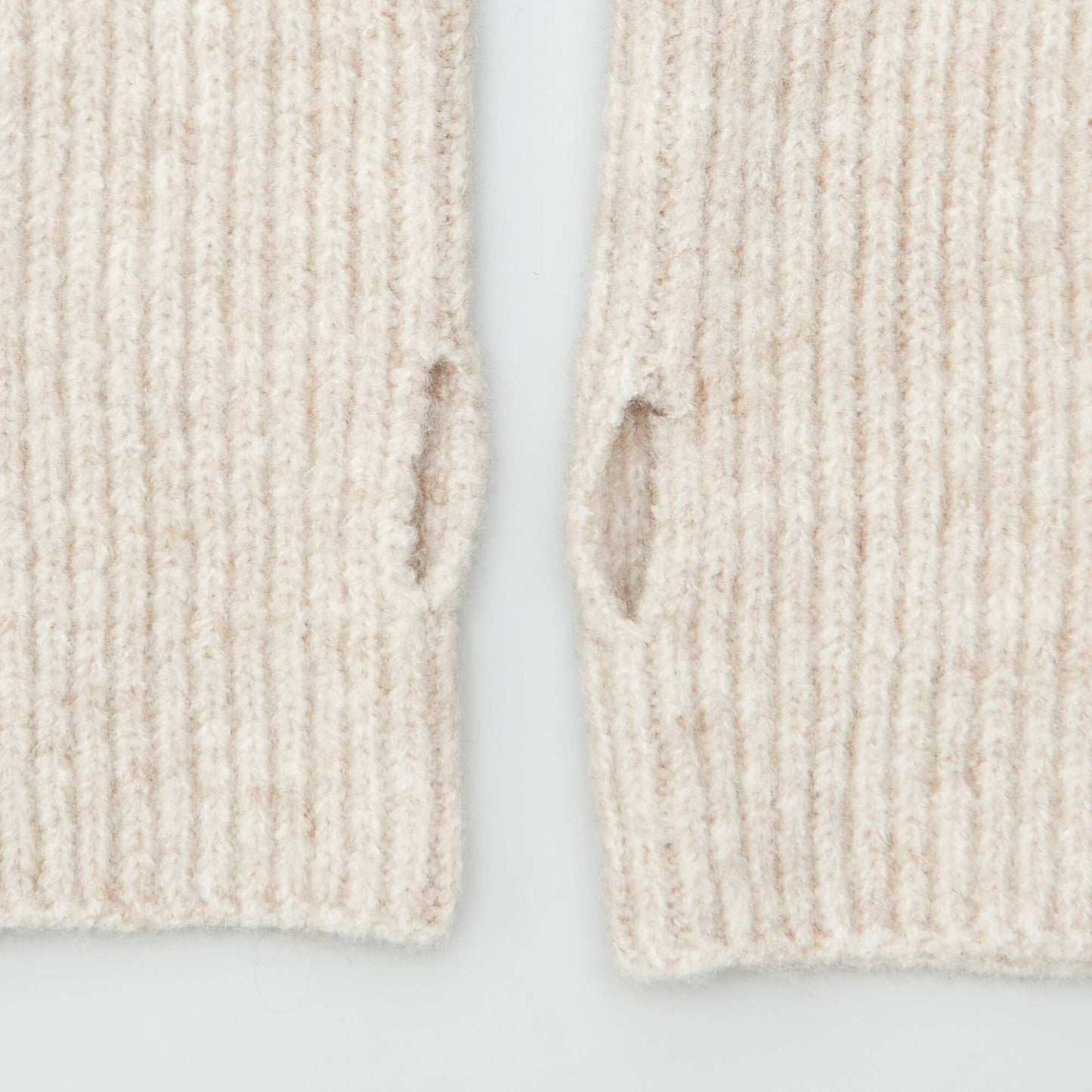Mitaines en maille c tel es Beige