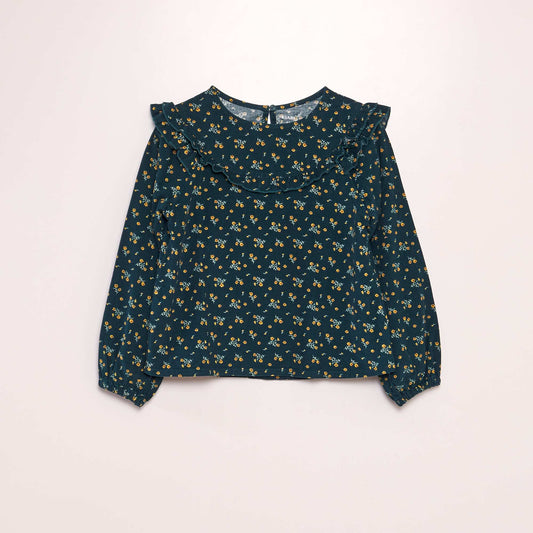 Blouse en velours côtelé Vert