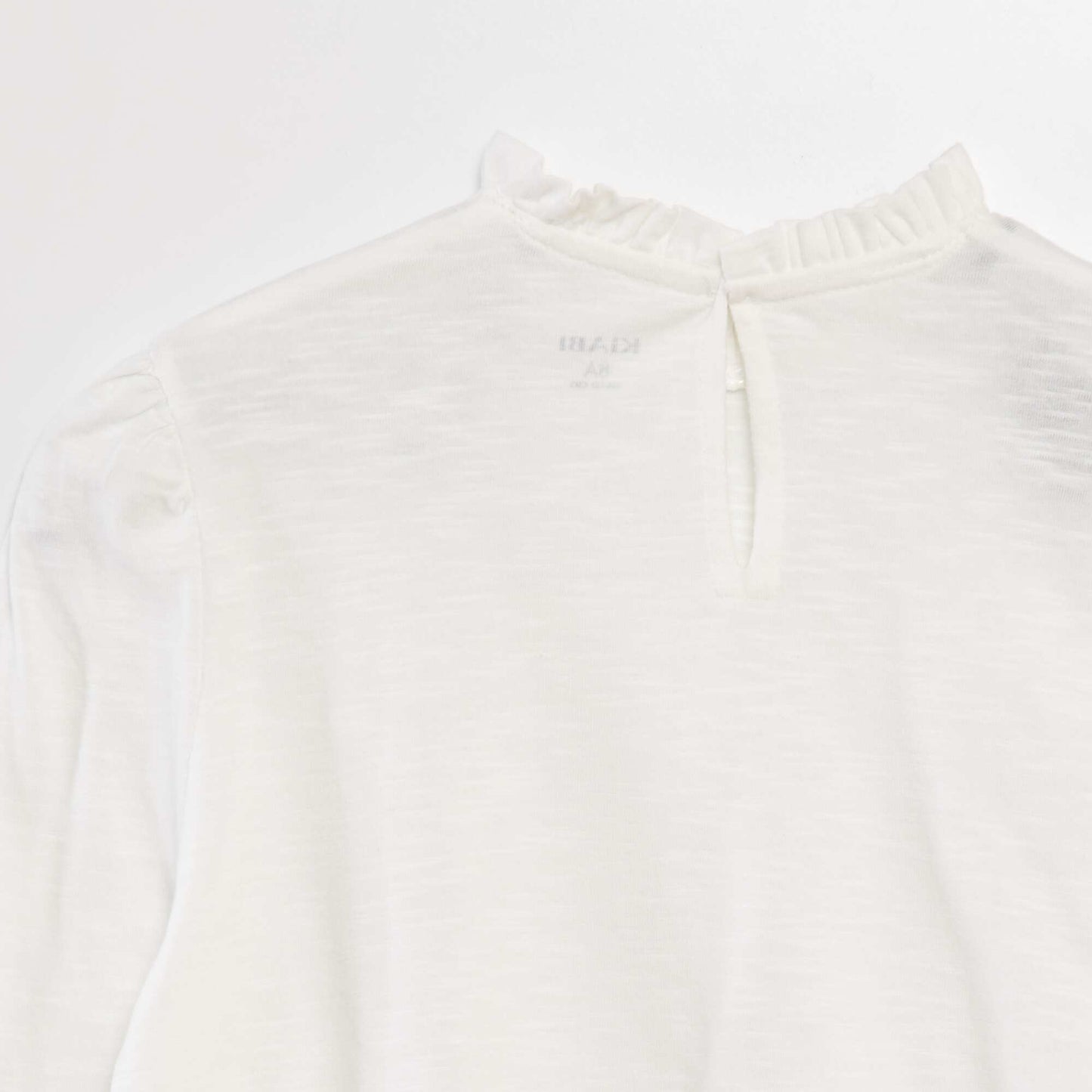 T-shirt en coton manches longues Blanc