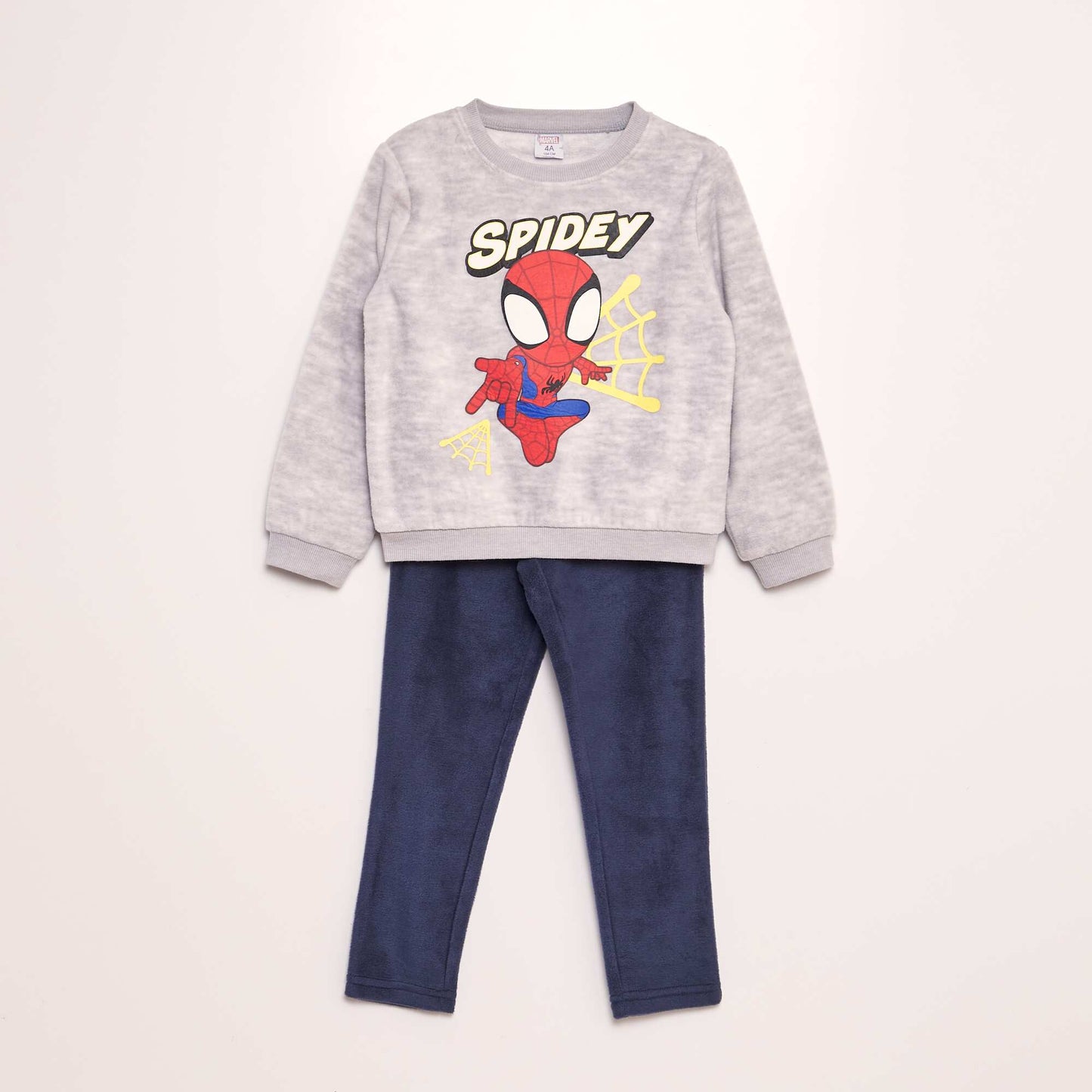 Ensemble pyjama polaire 'Spider-man' - 2 pièces Gris/bleu