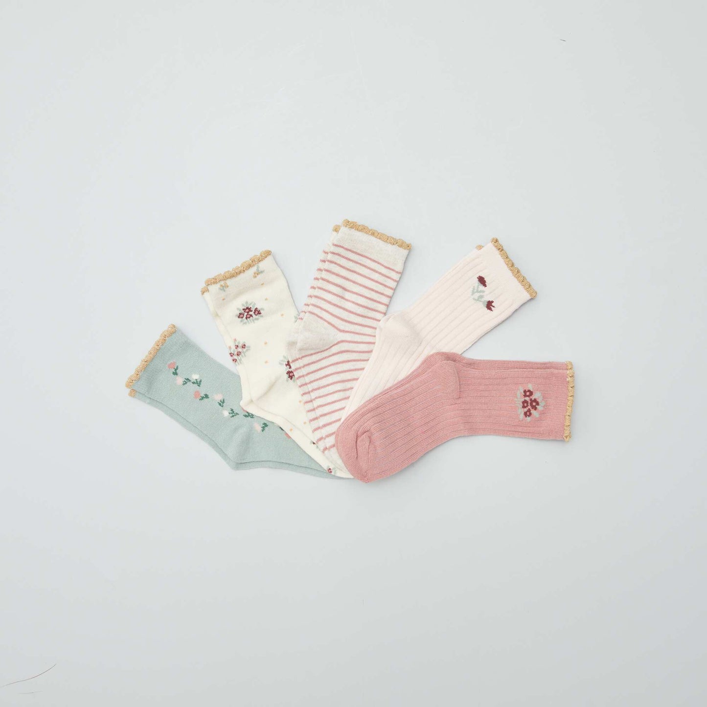 Lot de 5 paires de chaussettes color es Dor