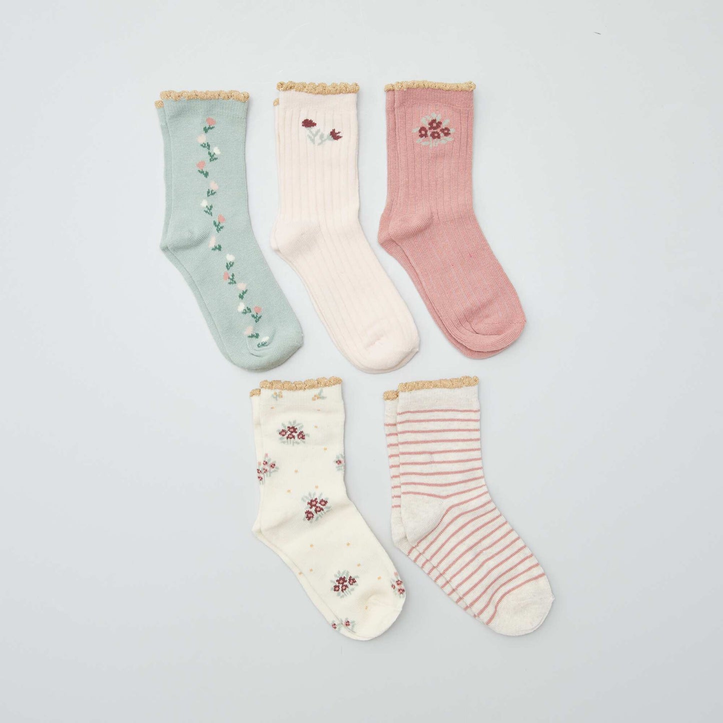 Lot de 5 paires de chaussettes color es Dor