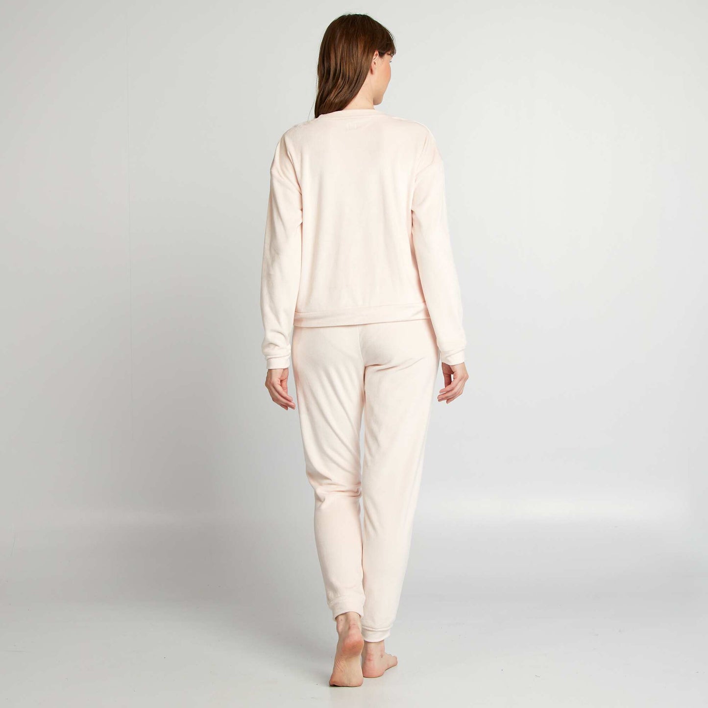 Ensemble pyjama 2 pi ces en maille doudou Rose