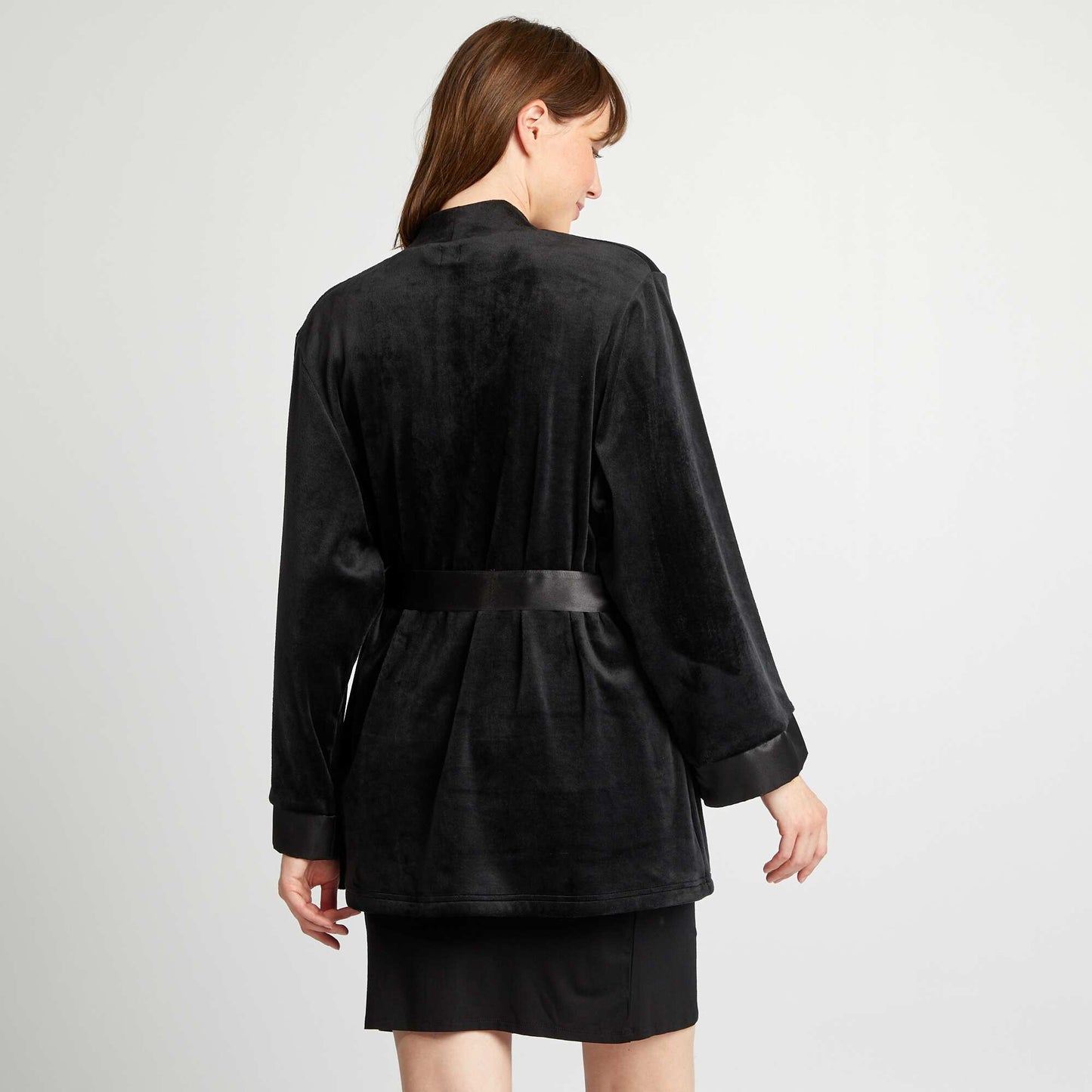 Peignoir de nuit en polaire noir