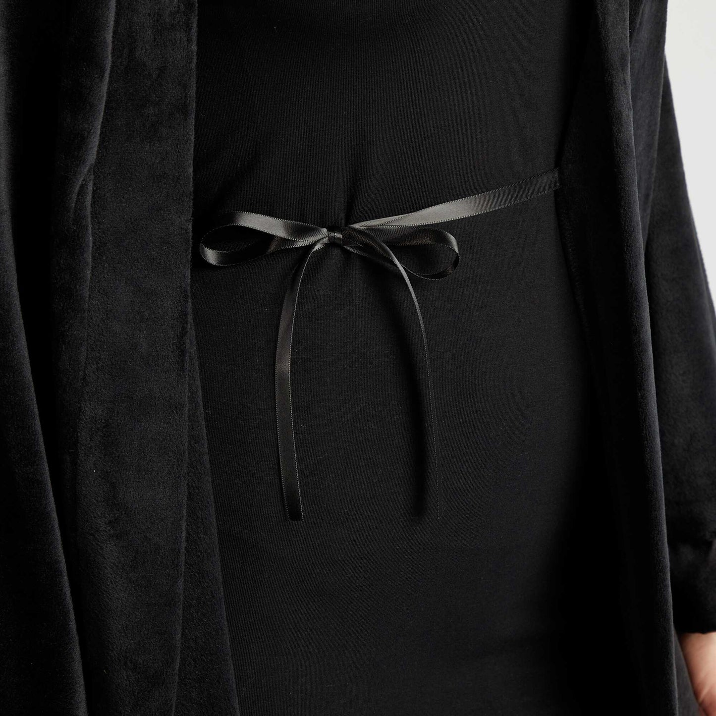 Peignoir de nuit en polaire noir