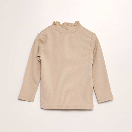 Sous-pull en maille c tel e Beige