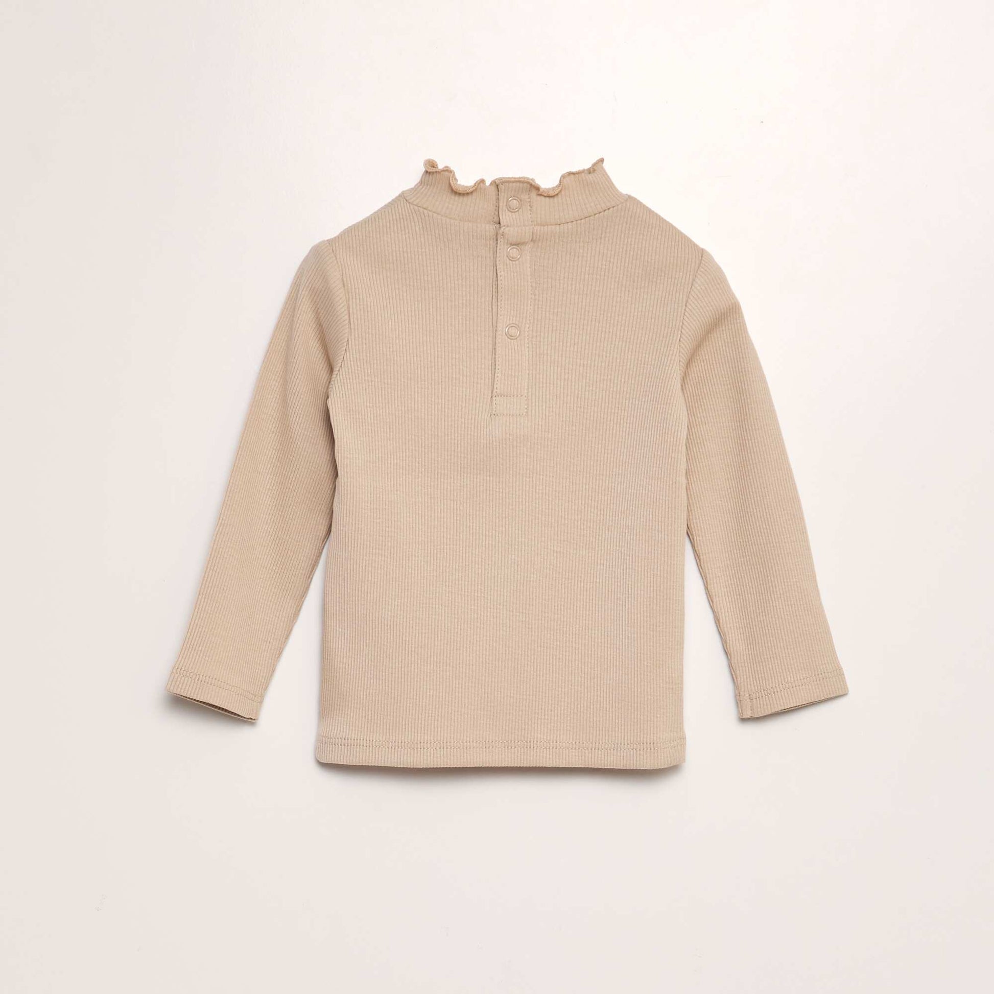Sous-pull en maille c tel e Beige